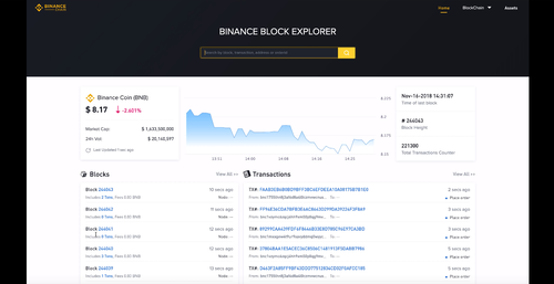 Binance DEX Video, Block Explorer